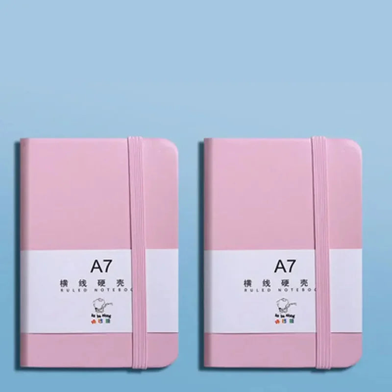 96Page/This pink colorA6 A7Portable Notebook，Simple Mini Notebook Office Memo，Student Office Diary Planner Pocket Notebook