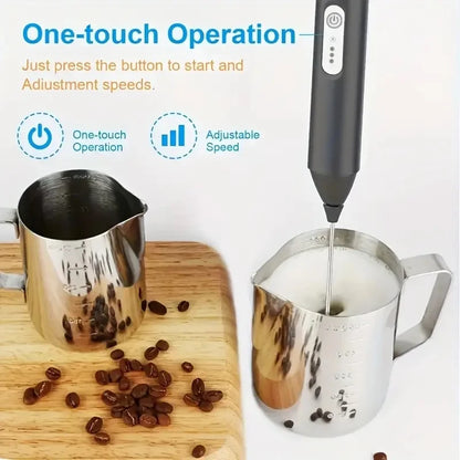 Electric Mini Egg Beater, Cream Coffee Whisk, Milk Frother, Handheld Frother, Used for Making Cakes and Pastries