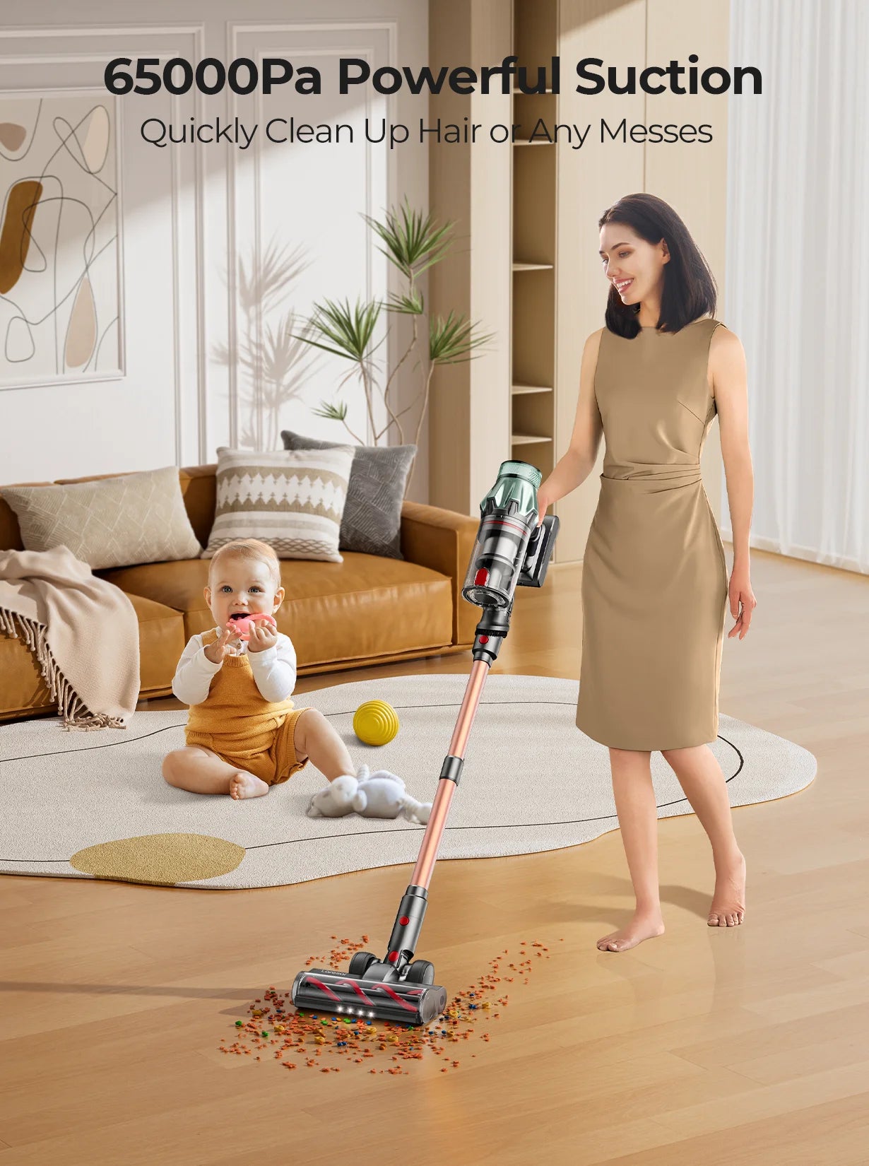 Laresar V7 PRO 600W 65000PA Cordless Vacuum Cleaner Handheld Home Appliance Aromatherapy Function Long Hose Sofa Suction 2026 NE