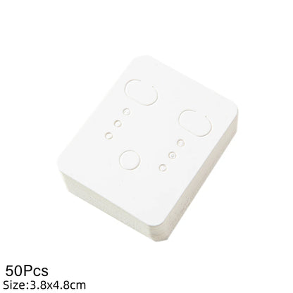 50/100Pcs 5x4cm Earring Cards Cardboard Labels DIY Jewelry Display Stand Holder Small Businesses Selling Packaging Supplies