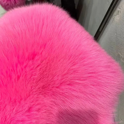 Short Coat Women Faux Fur Fox Coats Jackets Turn Down Collar Coat Thick Y2k Streetwear Jacket Work Outerwear Autumn Winter 2025