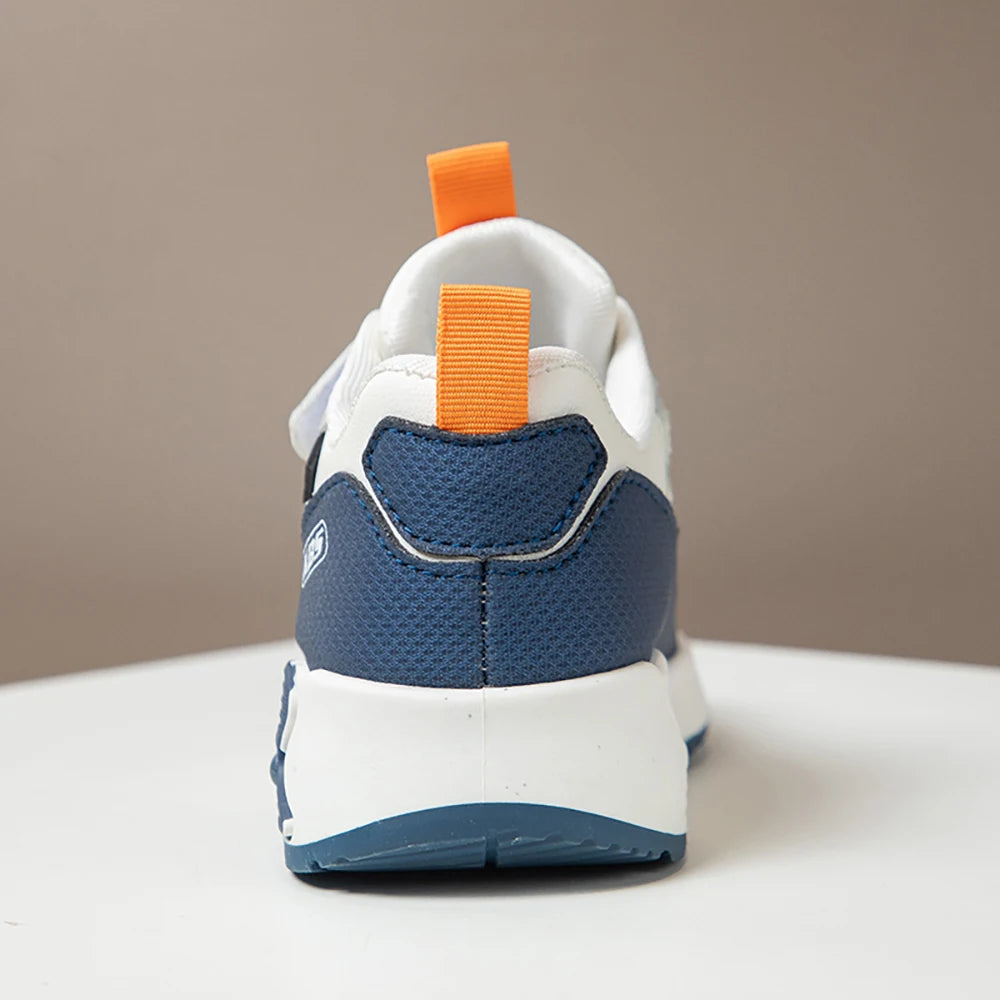 PU Leather Sport Shoes For Children 2025 Trend Fashion Kid's Sneakers Soft-soled Outdoor Boy's Girl's Running Shoes