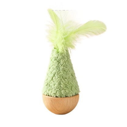 Creative Feather Tumbler Wobbler Wobbler Design Non-toxic Cat Supplies Bite-resistant Attractive Interactive Cat Solo Play