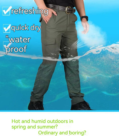Male Cargo Pants Men Army Military Tactical Pants Streetwear Jogger Trekking Hiking Mountain Work Tourism Trousers Slim Fit