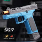 9mm Revolver Guns Continuous Firing Launcher Pistol Soft Bullet Toy SIG17 Empty Hanging Launcher Christmas Gift for Boys Adults