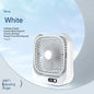 Mini Desktop Fan High Wind Power Rechargeable Plugin Circulation Intelligent Speed Control 360° Rotation Home Office Cooling