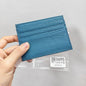 Custom Company Logo Cowhide Card Holder Woman Man Fashion Slim Mini Card Bag Genuine Leather Engrave Name Luxury Casual Purse