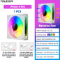 TEUCER Prism4 Pro ARGB Fan 120mm PC Case Fan Kit 4pin PWM CPU Cooling Fans 3pin 5v RGB 12cm Gaming Computer Fan