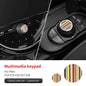 Central Control Volume Multimedia Button Knob Sticker for MINI Cooper F55 F56 F57 F60 Countryman Leather Car Interior Styling