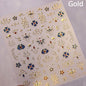 5D Gold Stamped Silver Sun Stars Snake Nail Art Stickers Totems Reliefs Self Adhesive Dark Chinese Style Manicure Decals