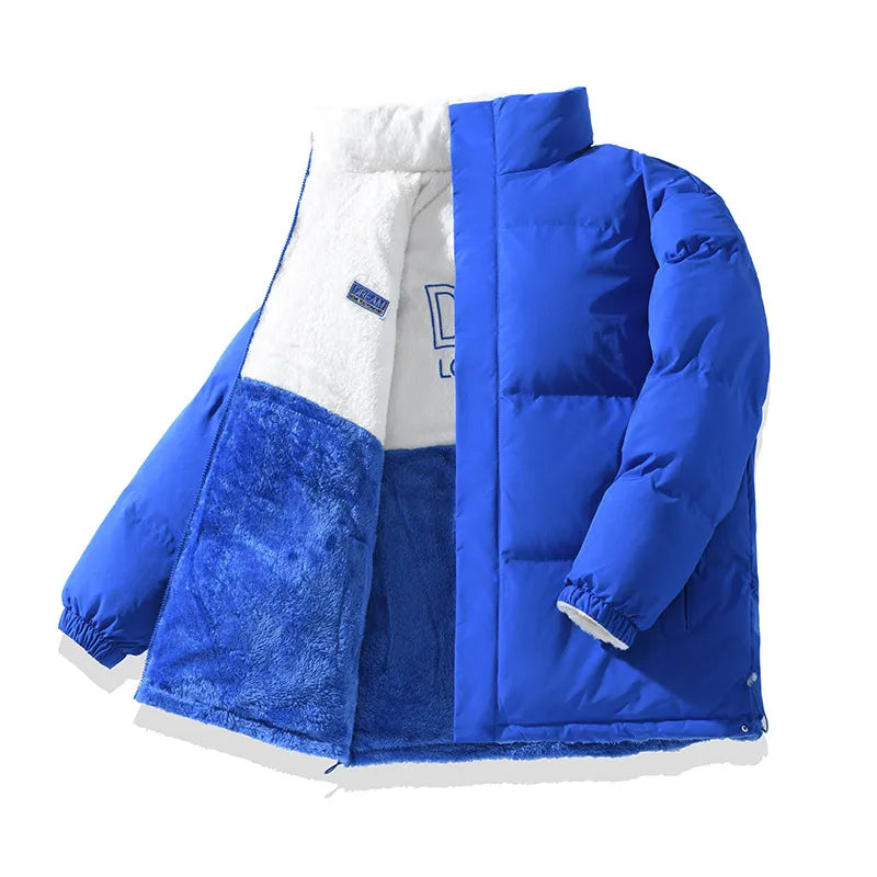 New Couple's Fashionable Versatile Windproof Neutral Cotton Jacket Outdoor Thick Warm Comfortable Breathable Double-sided Jacket