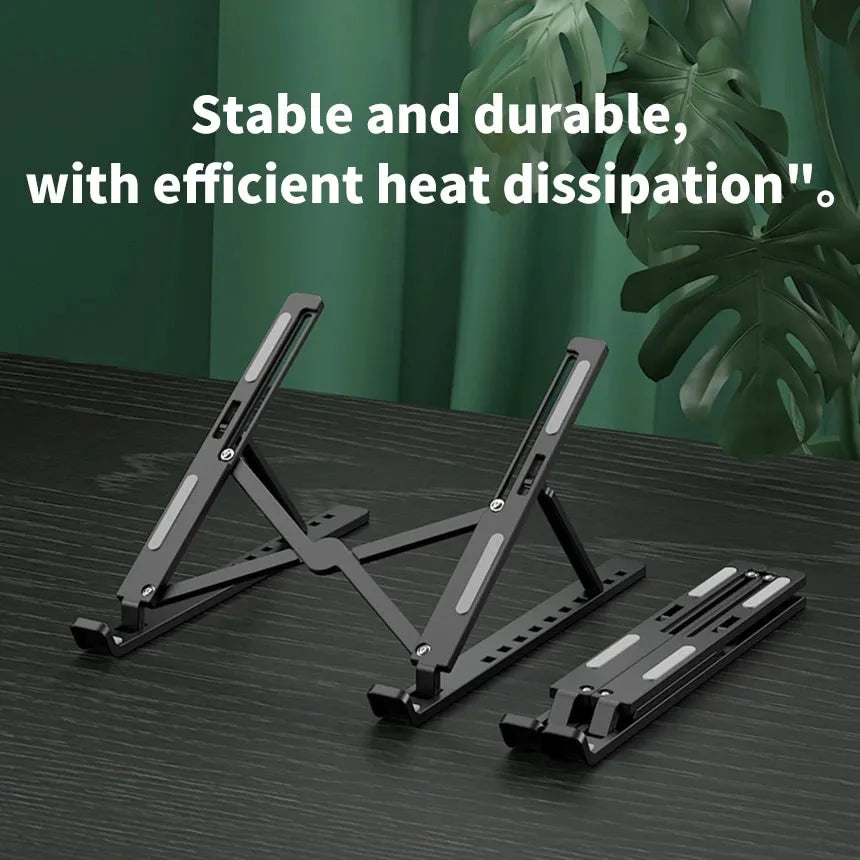 Foldable Portable Laptop Stand Adjustable Computer Monitor Holder for MacBook iPad Air Tablet Notebook Base Desk Mount