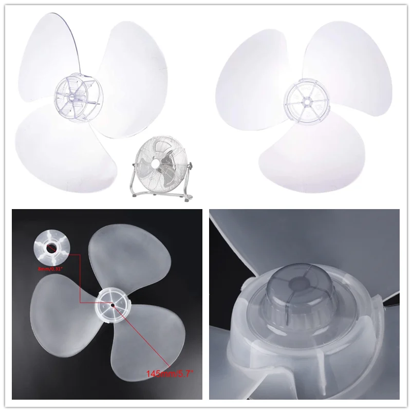 Big Wind 11/12/16inch Plastic Fan Blade 3 Leaves Stand/Table Fanner Accessories