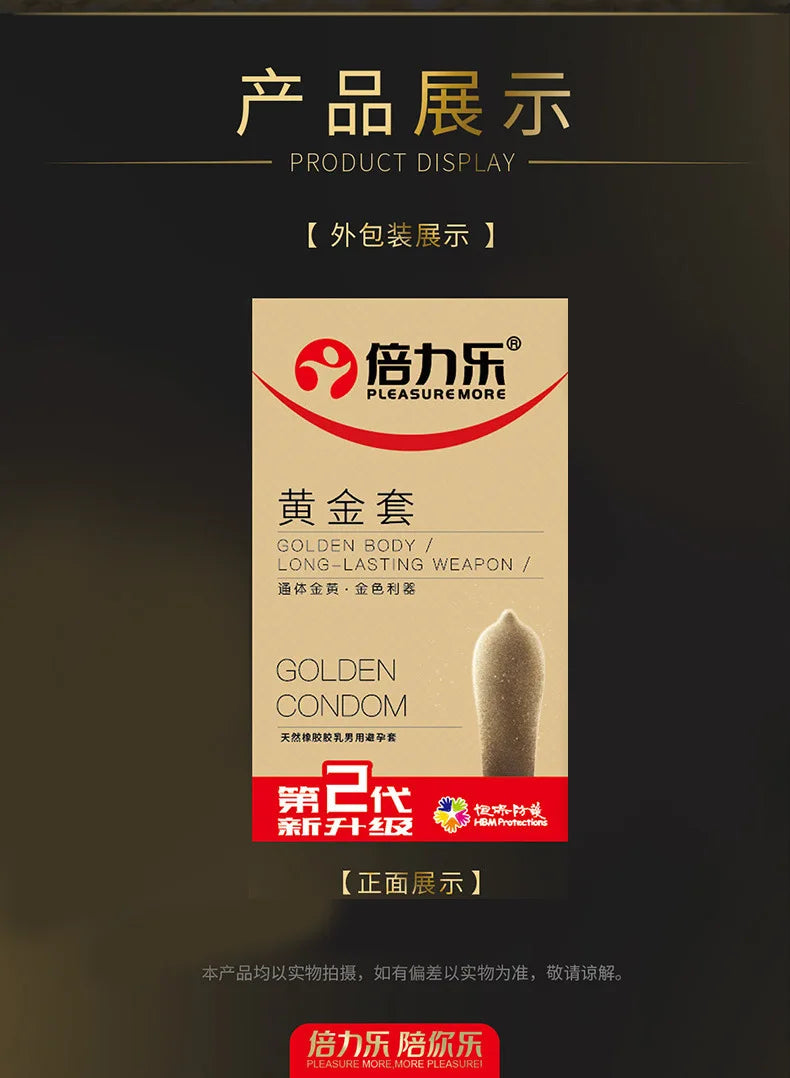 Golden Color Delayed Ejaculation Condoms For Men Reduce Sensitivity Long Lasting Latex Condom Penis Sleeve Dick Cook Sex Shops