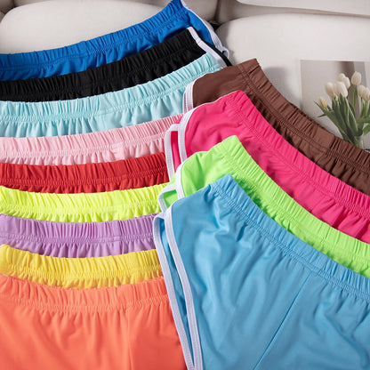 Sexy Running Elastic Sport Shorts Men's Summer Shorts Hot Pants Bar Nine Points Slim Fit Cotton Milk Silk Men's Fashion
