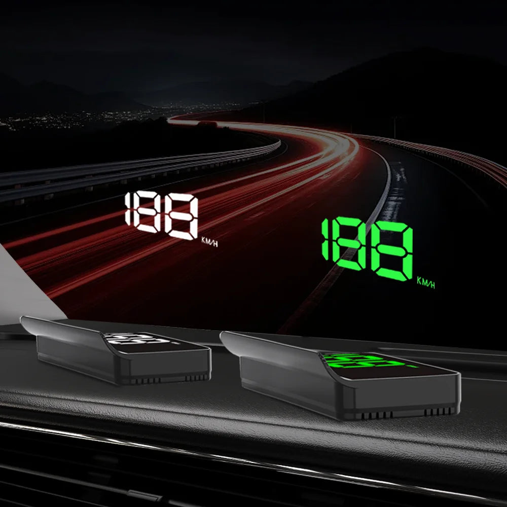 KWHUD HUD Head-up Display Car GPS Digital Speedometer Universal Speed Windshield Projector Plug&Play Auto Electronic Devices