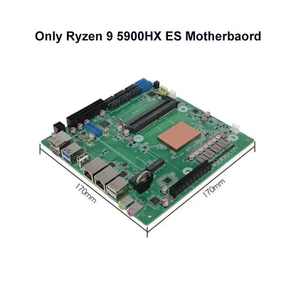 AMD Ryzen 7 5800H/5825U R9 5900HX 8-Bay NAS Motherboard 8*SATA 3*NVMe 2*2.5G LAN 2*DDR4 Gaming Firewall Mini ITX Mainboard PC