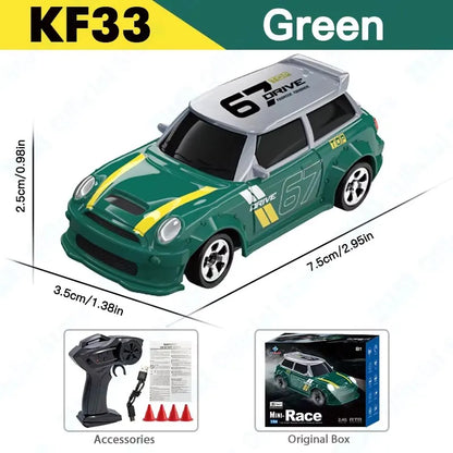 KF20 1/64 High Speed Drift RC Car 2.4G 4WD Remote Control Desktop Mini GTR Racing Model Cars for Boys Kids Toy Gift