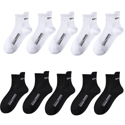 10/20Pairs High Quality Men's Socks Casual Breathable Cotton Man Run Sports Socks Spring Autumn Male Sox Gifts Plus Size 38-45