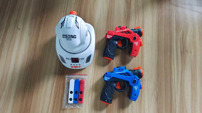 CSTAG Projector Shooting Game Guns Set New Kids Gifts Science&Imagination Toy For Boys Laser Tag Infrared Pistol Guns Game Toys