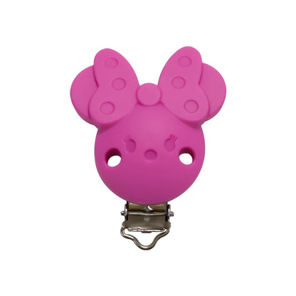10pcs Silicone Cartoon Pacifier Clips Food Grade Silicone DIY Baby Teether Toy Necklace Pacifier Chain Dummy Clips