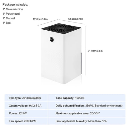 1L Small Dehumidifier Mini Air Dehumidifier Home Moisture Absorbers Air Dyer Indoor Moisture Remover Deodorizer Air Purifier