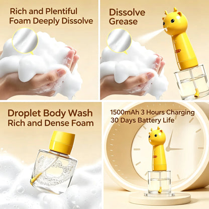 Pet Automatic Foam Dispenser 1:6 Dilution Scale Cat Dog Bath Bubble Maker One Touch Foaming Machine Pet Grooming Bath Supplies