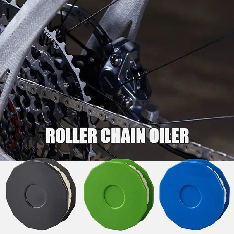 Portable Bicycle Chain Oiler Roller Lubricant Lube Disc Bicycle Chain Lubricator Bike Repair Tools Cycling Riding Gear Parts