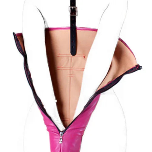 Leather Tight Single Glove Straight Arm Binder Over Shoulder Straps BDSM Bondage Arm Cuffs Zipper Body Harness Adult Roleplay