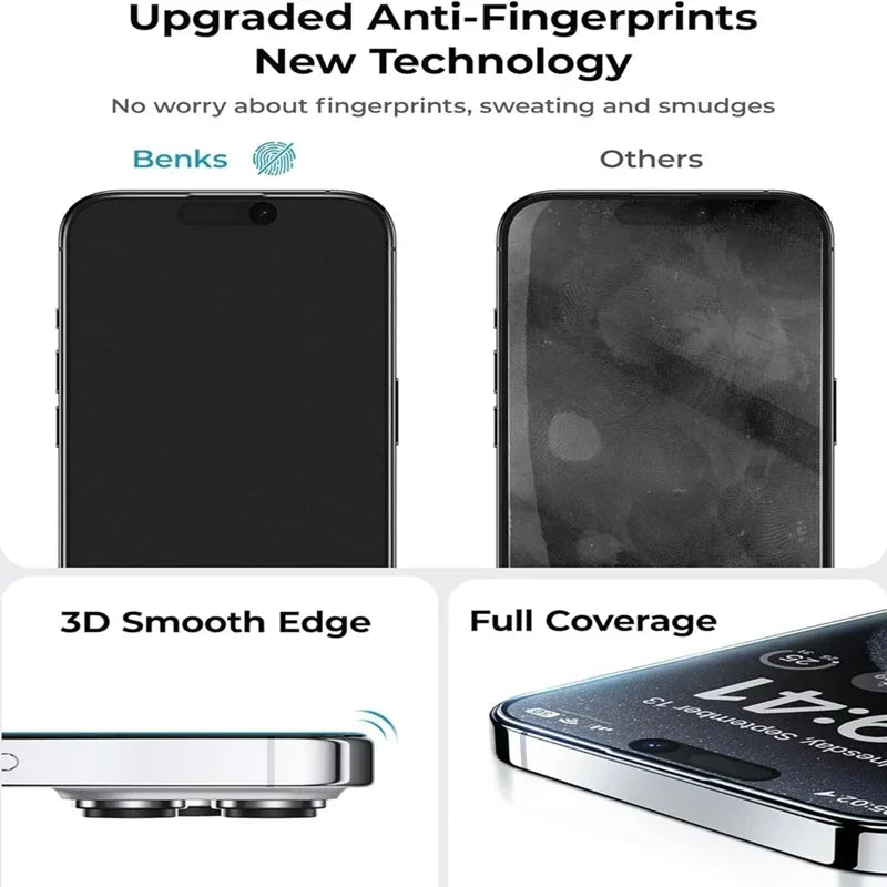 3Pcs Oleophobic Coating Dust Free Installation Screen Protector for IPhone 13 14 11 12 15 16 Pro Max 15 Plus XR 17 Matte Glass