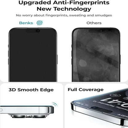 3Pcs Oleophobic Coating Dust Free Installation Screen Protector for IPhone 13 14 11 12 15 16 Pro Max 15 Plus XR 17 Matte Glass