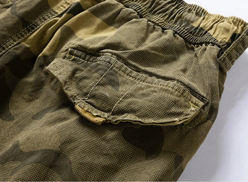 New Summer Men Cotton Cargo Camouflage Shorts Men Clothing Casual Breeche Bermuda Beach Jogger Shorts Male Hot Dropshipping