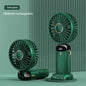 Mini Portable Handheld Fan Foldable Neck Hanging Fans 5 Speed USB Rechargeable Fan with Phone Stand and Display Screen 1800mAh