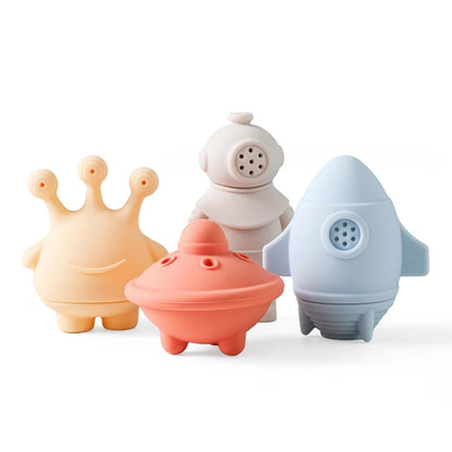 Baby Bath Toys Animal Silicone Cartoon Astronauts Play With Water Toys No BPA Swim Bathroom Baby Silicone Sprinkler Bathtub Toy