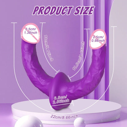 APP Strapless Strap-On G-Spot Dildo Vibrator Realistic Double-Ended Vibrating Butt Plug Anal Sex Toys for Women Lesbians Couples