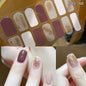 1PC Gel Nail Sticker Patch Slider Flower Gradient Color Back Glue Full Cover Waterproof Gel Nail Sticker UV Lamp Curing Manicur