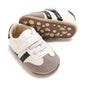 Spring and Autumn Fashion Stripes 0-1 Baby Shoes Baby Shoes Step Front Shoes Rubber Bottom Anti Slip Sneakers