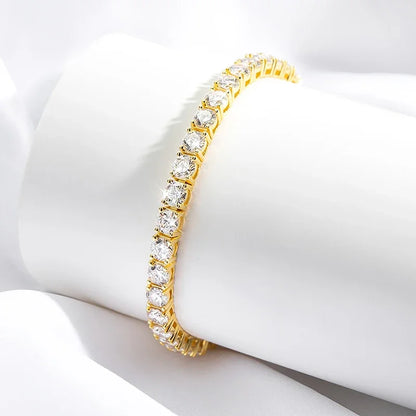 Factory Price D VVS1 Moissanite Tennis Bracelet 925 Sterling Silver Single Row Classics with GRA Bracelets for Women Man Jewelry
