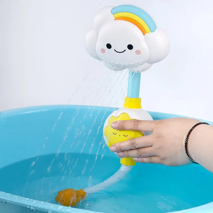 Baby Bath Toy Cloud Faucet Shower Sprinkler Water Spray Game Toy Kids Bathroom Gift