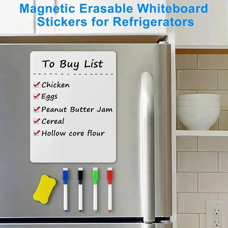 A4 Size Dry Erase White Board for  Fridge Sticker Magnetic  Whiteboard,Portable 11.8"x8.2" Planner for Refrigerator