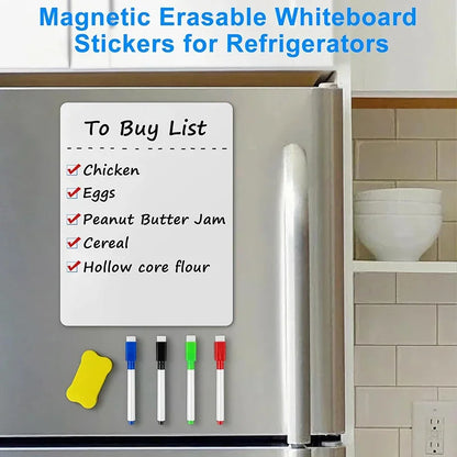 A4 Size Dry Erase White Board for  Fridge Sticker Magnetic  Whiteboard,Portable 11.8"x8.2" Planner for Refrigerator