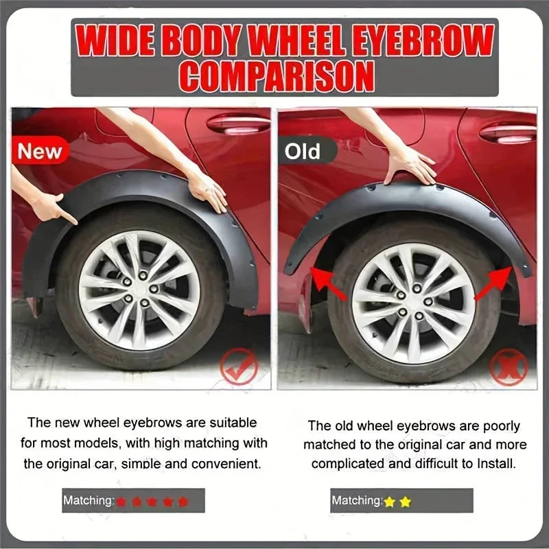 Car Modification With Wide Body Wheel Arches And Mudguards Suitable For SUVs And Off-Road Vehicles With Widened Wheel Arches