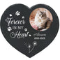 Personalized Pet Memorial Stone,Custom Cat Grave Marke Plaque With Photo&Name,Garden Slate Tombstone Pet Loss Remembrance Gift