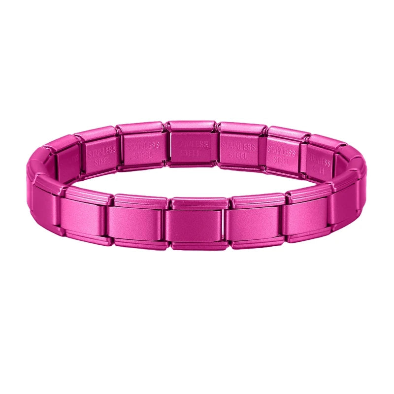 Y2K Italian Charm Bracelets DIY Basic Elastic Charm Stainless Steel Bracelet Fashion Women'S Jewelry Making Wholesale