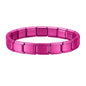 New Women's Men's Jewelry DIY 9MM Width Italian Elastic Charm Bracelet Solid Color Stainless Steel Fashion Bangle