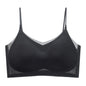 Ultra-Thin Breathable Ice Silk Top Bra Women's Seamless Back Halter Vest Wrap Bra Small Chest Together