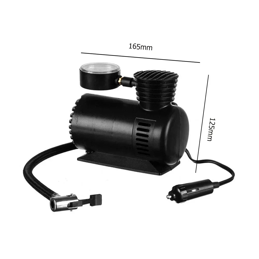12V 300PSI Electric Inflator Mini Air Compressor Car Electric Tire Air Inflator Pump Electric Air Pump with Pressure Check Gauge