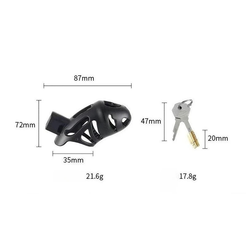 New Sissy Simulation Vagina Chastity Cock Cage Sex Toy with 4 Size Cock Ring Bdsm Penis Urethral Lock Adult Toy for Men