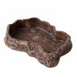 Anti-slip Climbing Pet Food Bowl Easy Clean Realistic Stone Reptile Drinking Water Feeding Tray Safe Durable Reptile Food Bowl