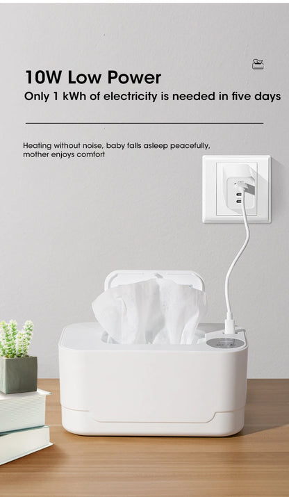Baby Wet Wipe Warmer Tissue Heater Warming Machine Wipes Heating USB Cotton Towel Smart Polypropylene Baby